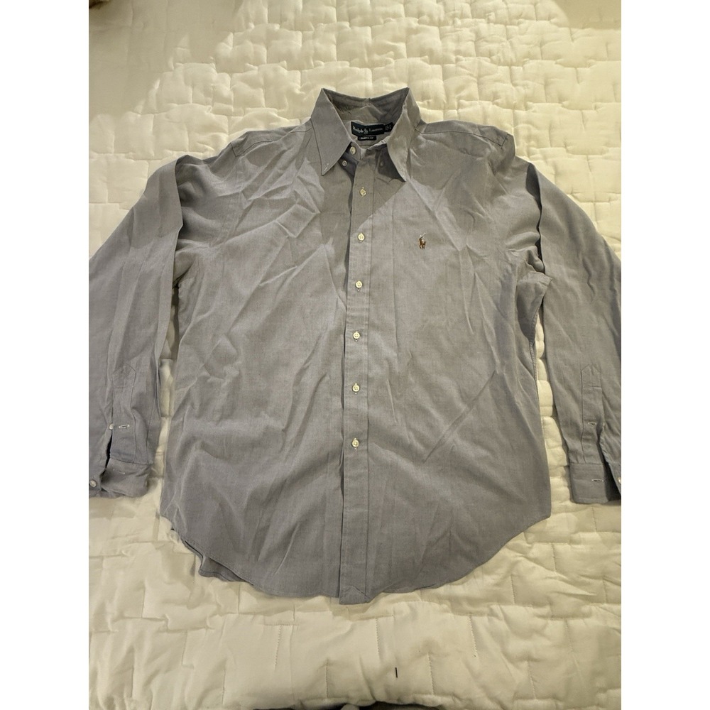 Polo Ralph Lauren Classic Men's Long Sleeve Button Up 17 36/37 Denim Color